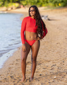 CROPPED LONG SLEEVE TOP - The Bikini Room
