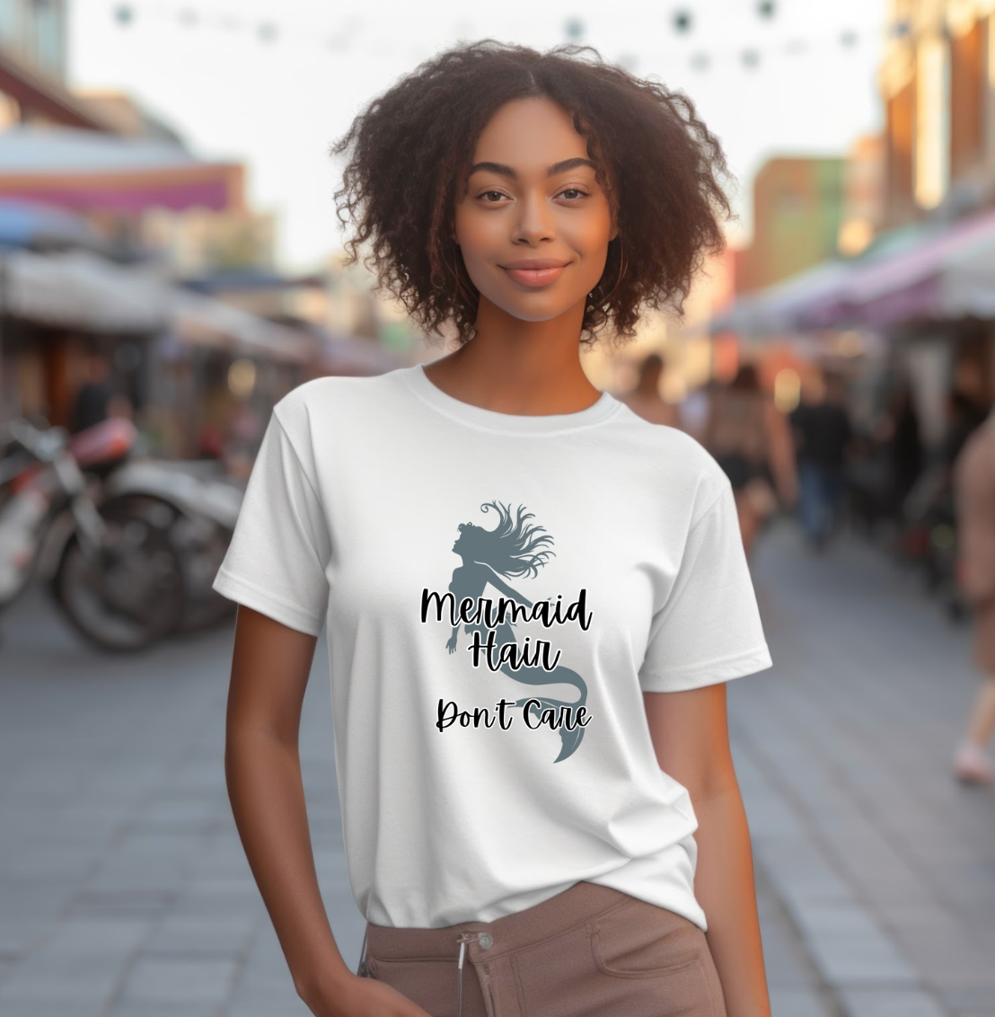 Mermaid Hair Don't Care Tee - The Bikini Room 