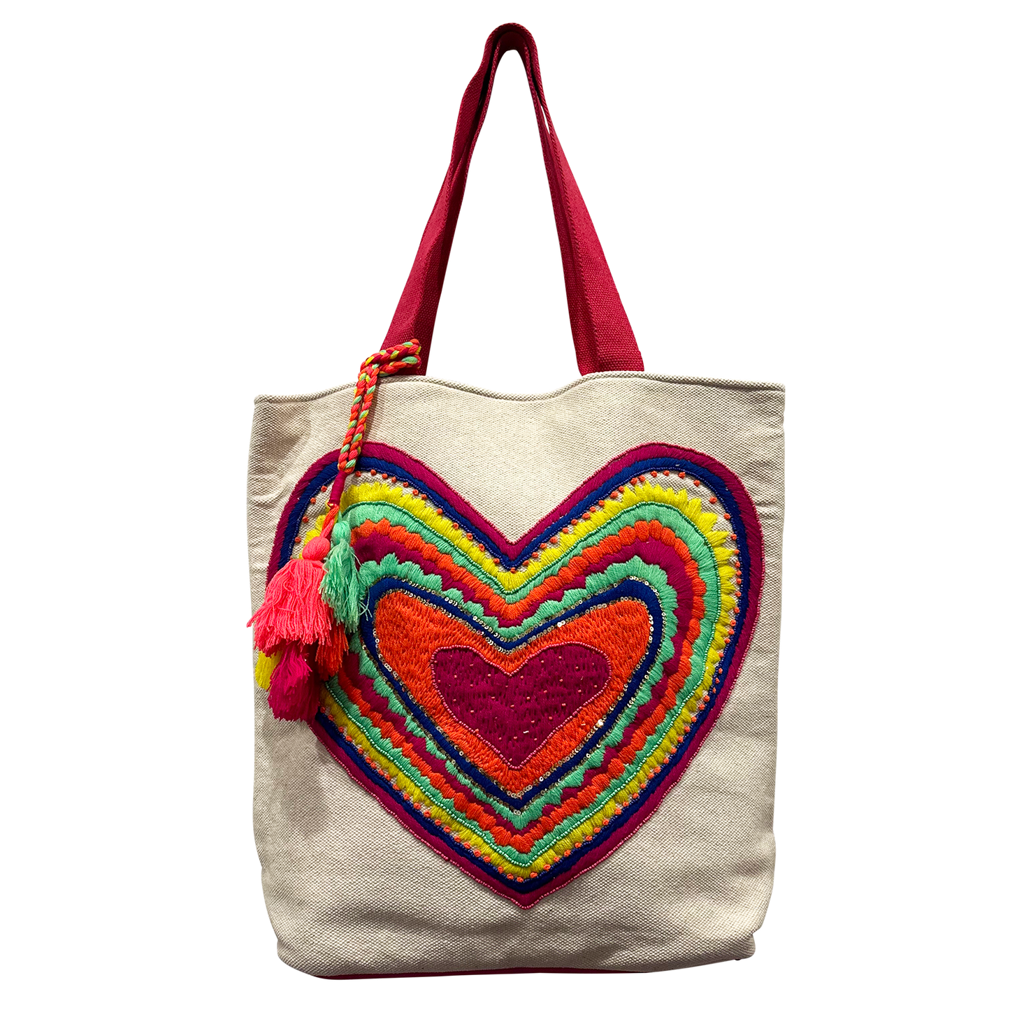 Heart Applique Tote Bag